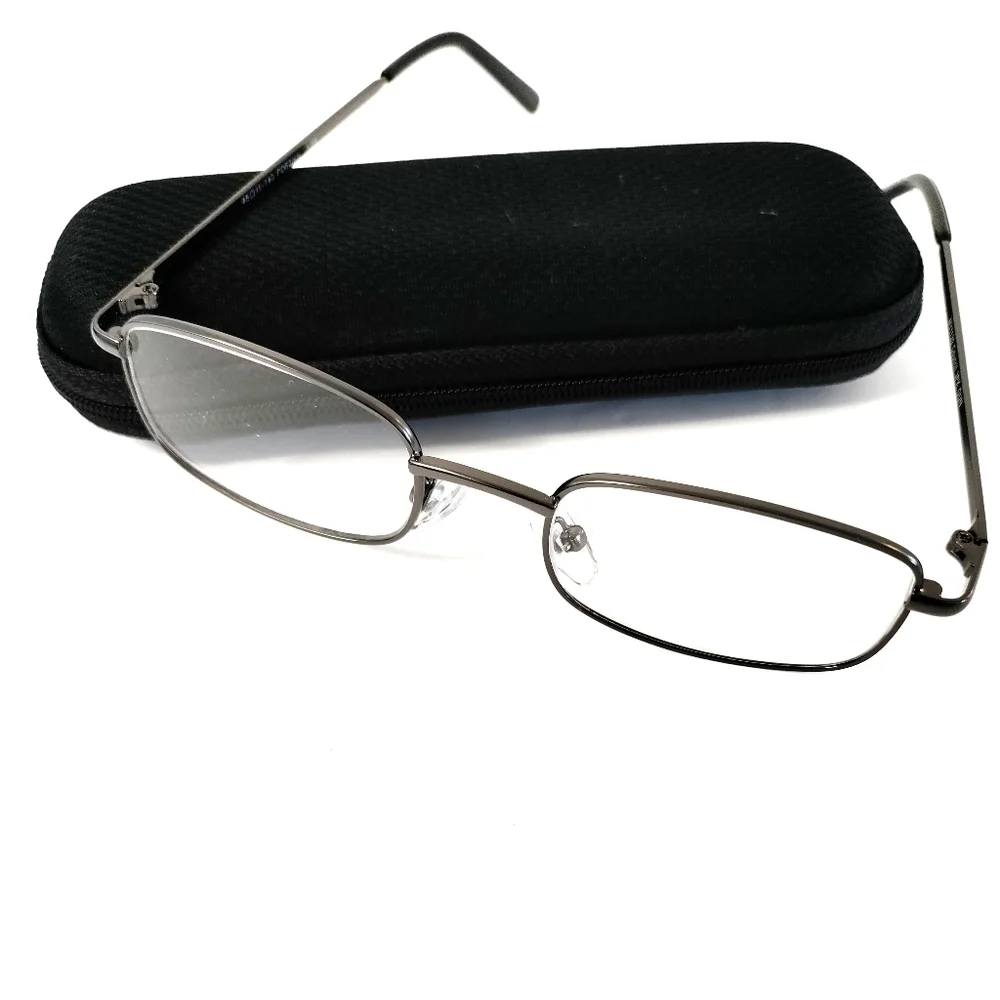 READERS Essential Magnifying Glasses Metal Rectangle Frames 1.25 Cheaters